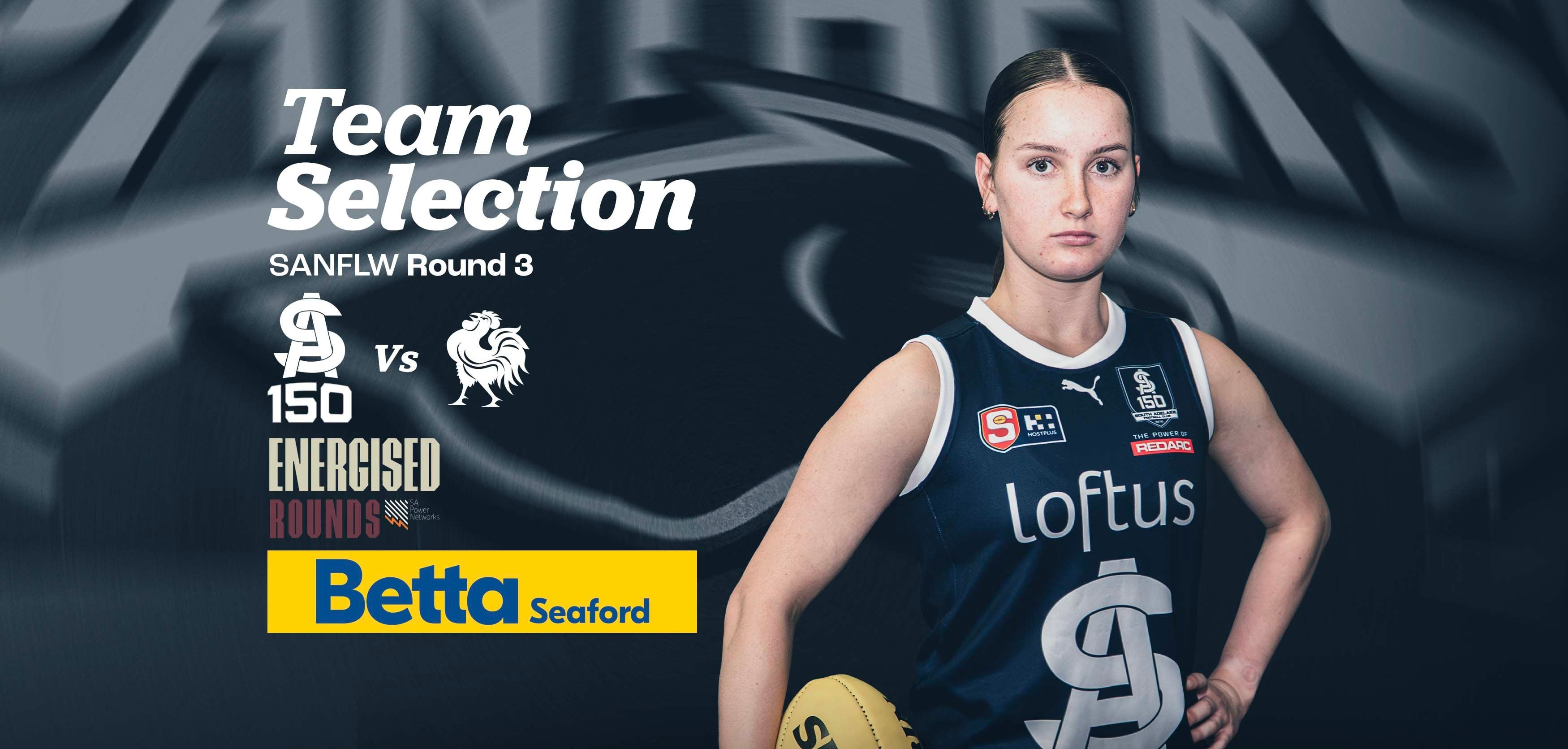 BETTA Team Selection: Round 3 SANFLW v North Adelaide BETTA Team Selection: Round 3 SANFLW v North Adelaide